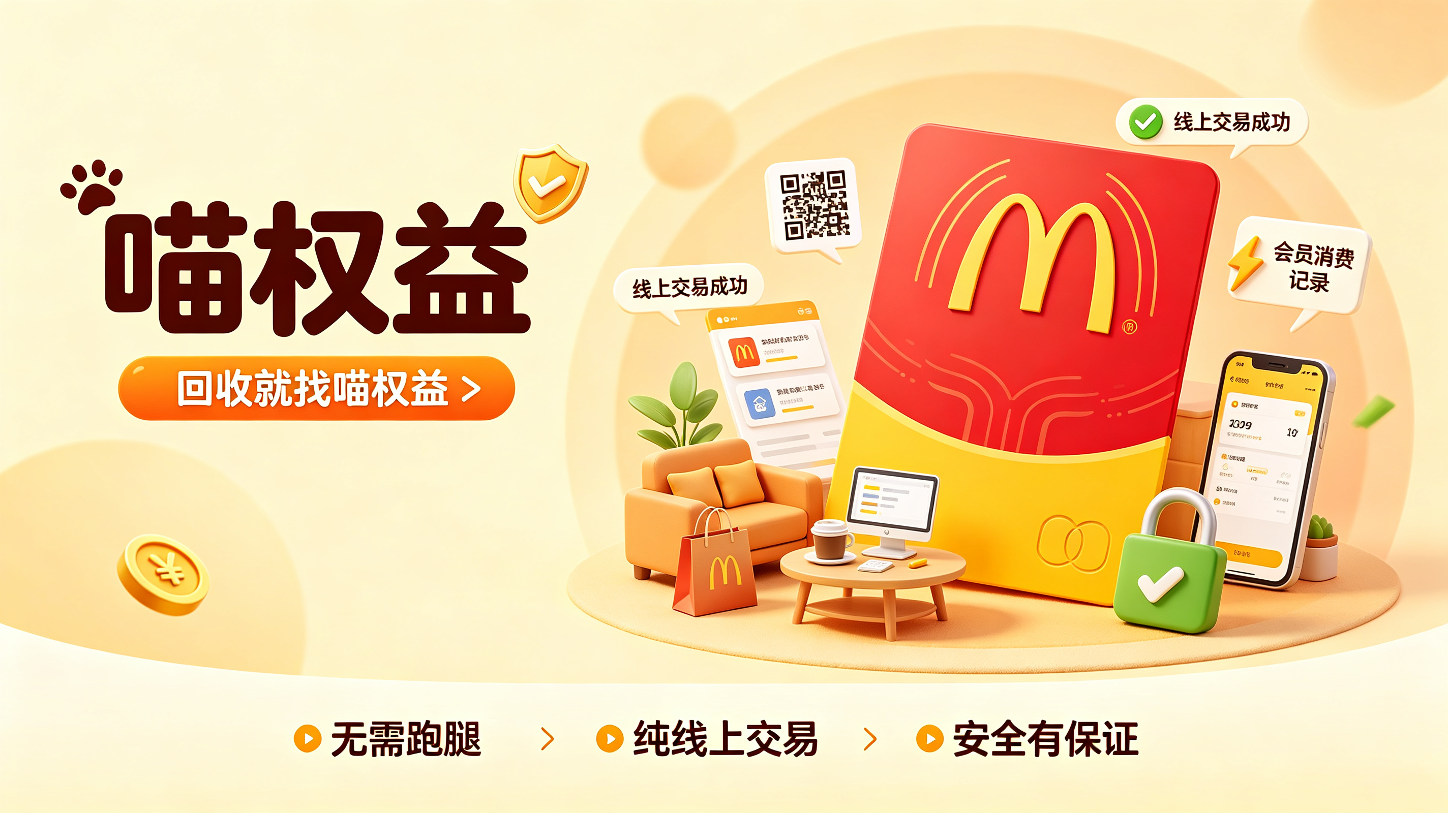 麦当劳电子卡怎么回收？线上无跑腿安全回收教程
