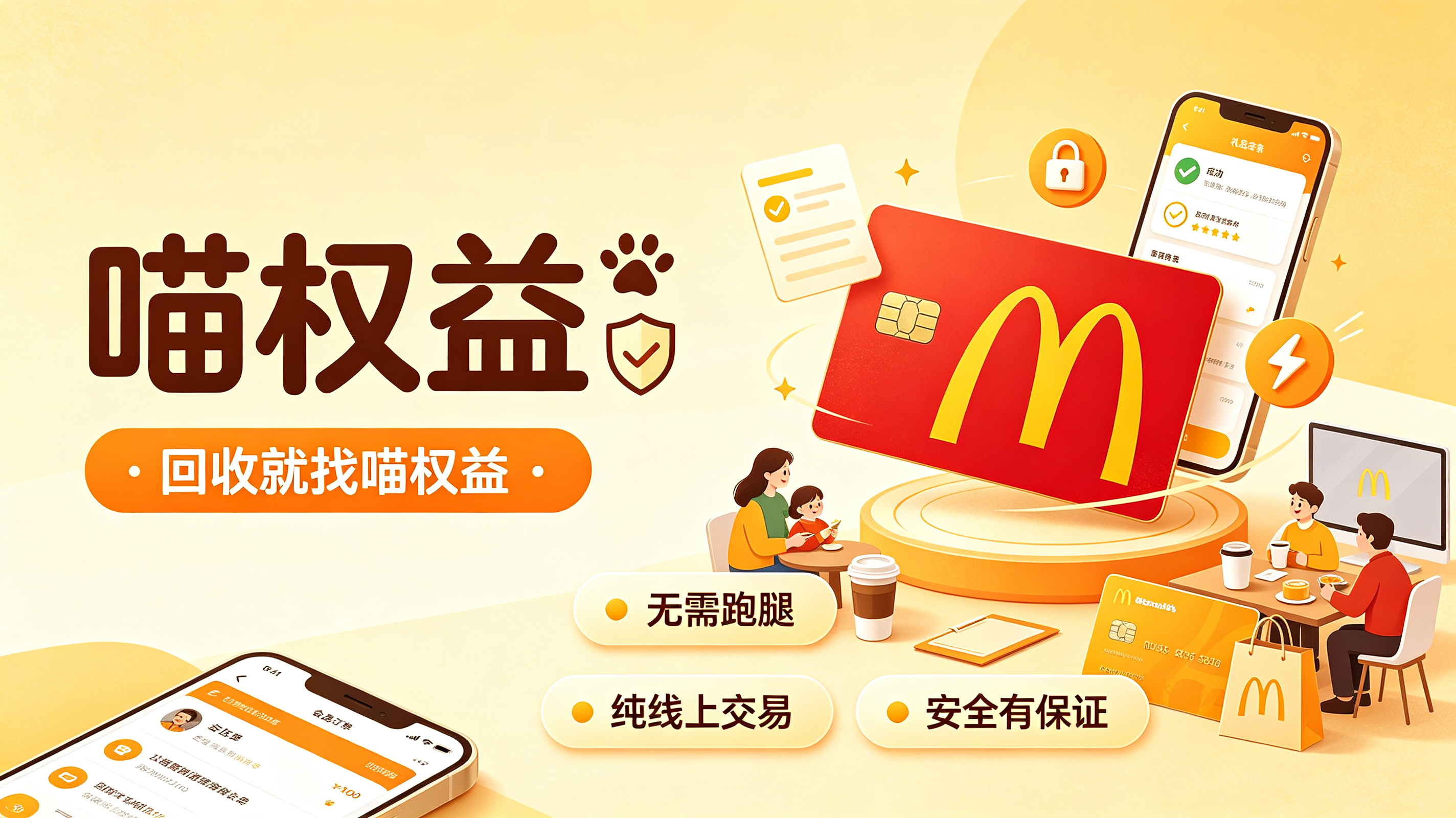 公司发的麦当劳礼品卡用不上？这样快速安全变现