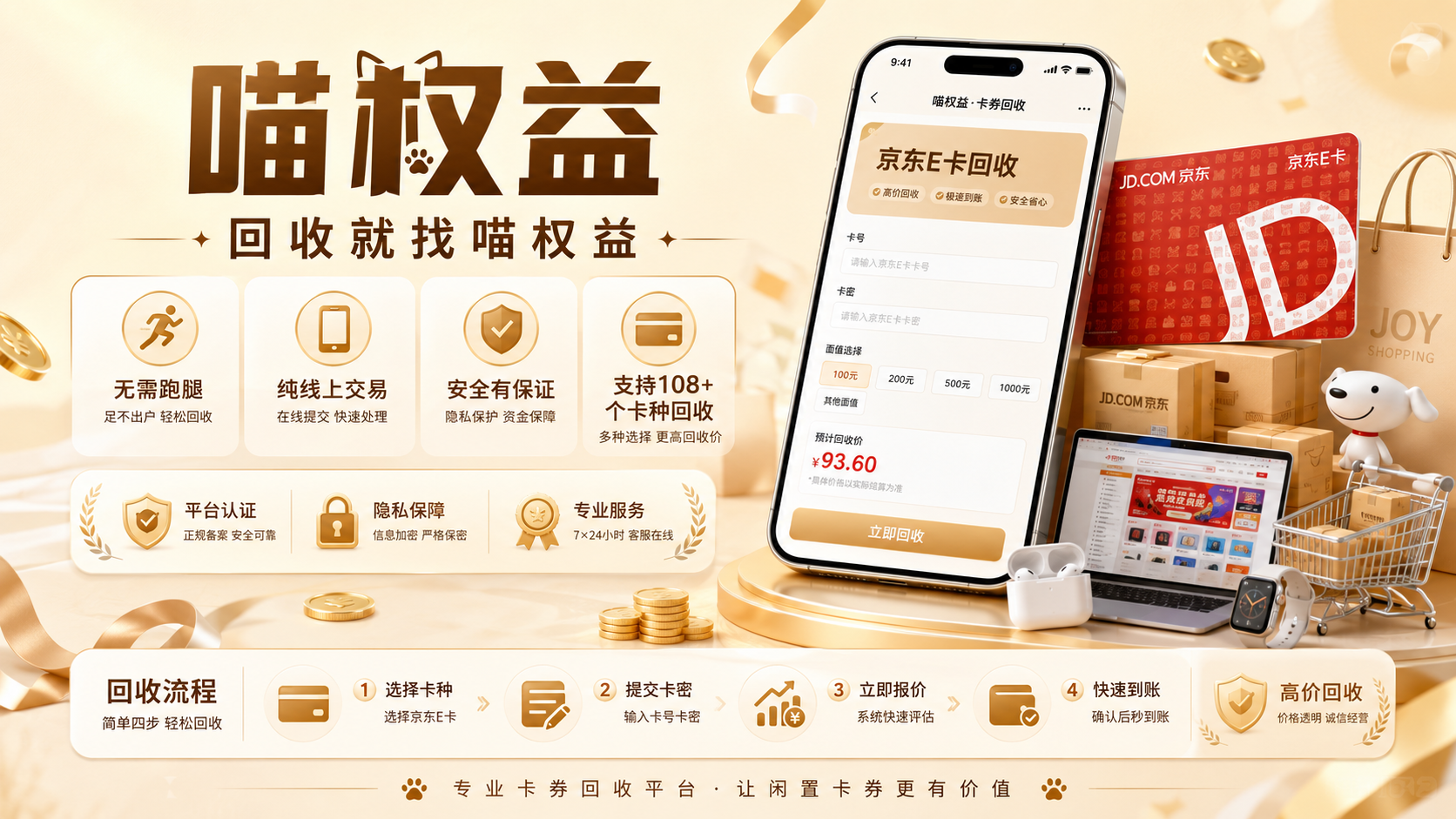 京东 E 卡回收避坑干货：晒卡、超高价收卡全是骗局